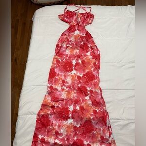 Pink and Red SHEIN Open Back Dress XS